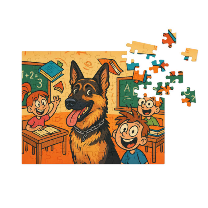 Cartoon Classroom Chaos – Custom Pet Puzzle with Your Pet Photo - Image 3