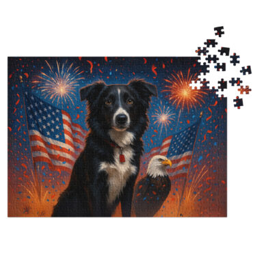 Custom Pet Puzzle – Fourth of July Celebration | Personalized Jigsaw