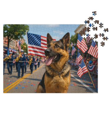 Red, White & Blue Parade – Custom Pet Puzzle with Your Pet’s Portrait