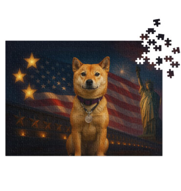 Custom Pet Puzzle – American Hero Tribute | Personalized Patriotic Pet Jigsaw
