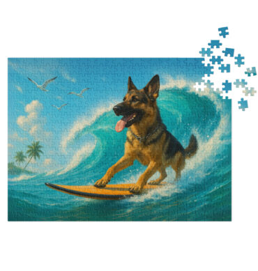 Surf’s Up Custom Pet Puzzle – Personalized Pet Jigsaw With Your Pet’s Photo