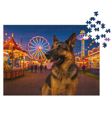 Custom Pet Puzzle – Summer Carnival Lights | Personalized Jigsaw Puzzle Gift