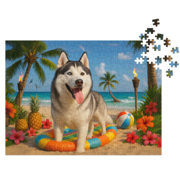 Island Adventure Custom Pet Puzzle – Personalized Pet Jigsaw Gift