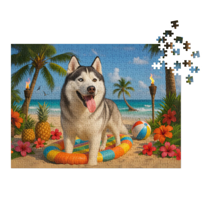 Island Adventure Custom Pet Puzzle – Personalized Pet Jigsaw Gift