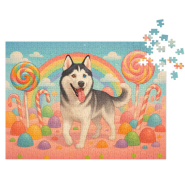 Candyland Magic Custom Pet Puzzle – Personalized Pet Jigsaw with Your Pet Photo