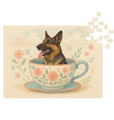 Custom Pet Puzzle – “Pet in a Teacup” | Unique Personalized Jigsaw Gift
