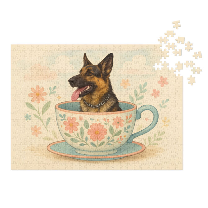 Custom Pet Puzzle – “Pet in a Teacup” | Unique Personalized Jigsaw Gift