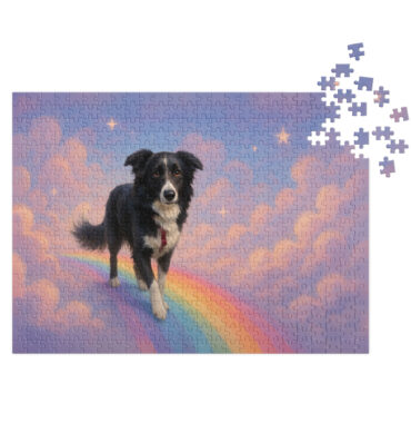 Rainbow Bridge Dream – Custom Pet Puzzle with Your Pet Photo