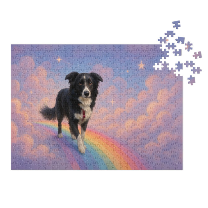 Rainbow Bridge Dream – Custom Pet Puzzle with Your Pet Photo