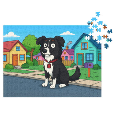 Custom Pet Puzzle – Neighborhood Adventures Cartoon-Style Jigsaw