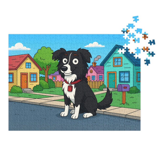 Custom Pet Puzzle – Neighborhood Adventures Cartoon-Style Jigsaw
