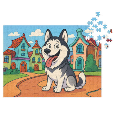 Pet in Toontown – Custom Cartoon Pet Puzzle with Your Own Pet Photo
