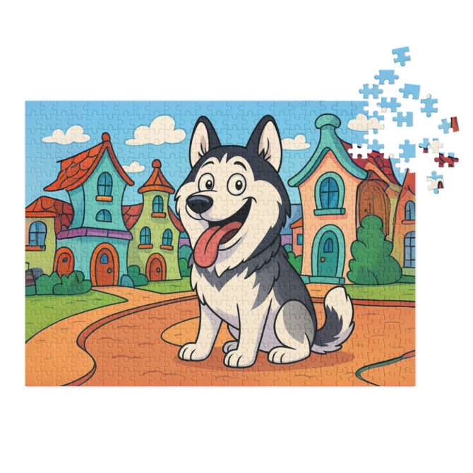 Pet in Toontown – Custom Cartoon Pet Puzzle with Your Own Pet Photo