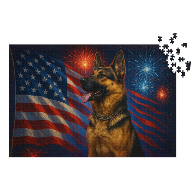 Stars & Stripes Glory – Custom Pet Puzzle with Patriotic Design - Image 2
