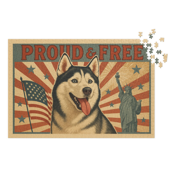 Custom Pet Puzzle – Vintage Americana Poster Design | Personalized Jigsaw Gift - Image 2