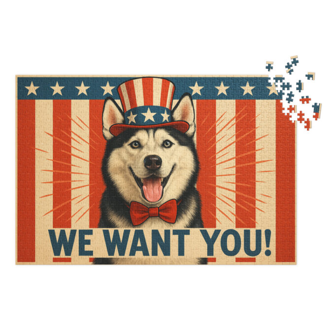 Custom Pet Puzzle – Pet as Uncle Sam Patriotic Design | Unique Gift - Image 2