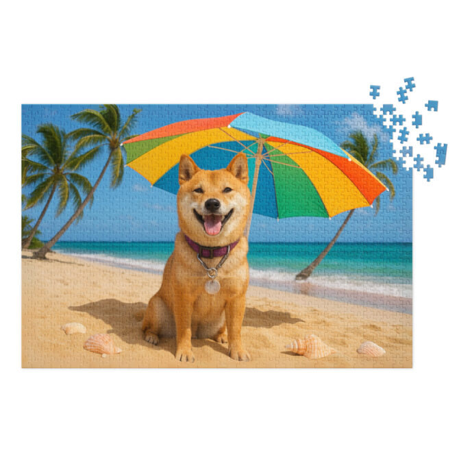 Beach Day Bliss – Custom Pet Puzzle with Your Pet’s Portrait - Image 2