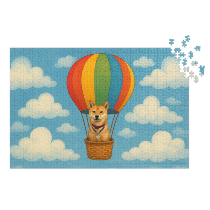 Custom Pet Puzzle – Pet in a Hot Air Balloon | Unique Gift & Home Decor - Image 2