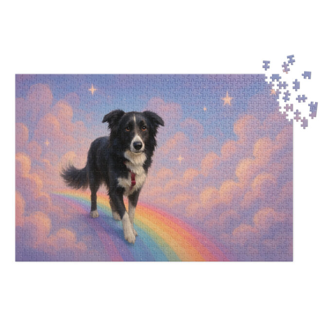 Rainbow Bridge Dream – Custom Pet Puzzle with Your Pet Photo - Image 2