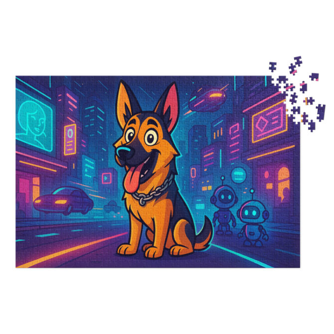Space Future Fun – Custom Pet Puzzle with Your Pet in Futuristic Cartoon Style - Image 2