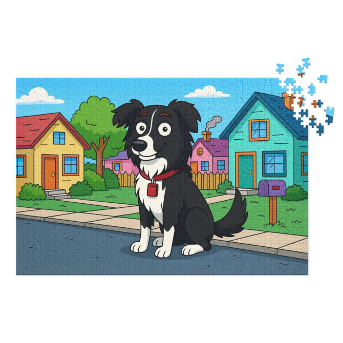 Custom Pet Puzzle – Neighborhood Adventures Cartoon-Style Jigsaw - Image 2