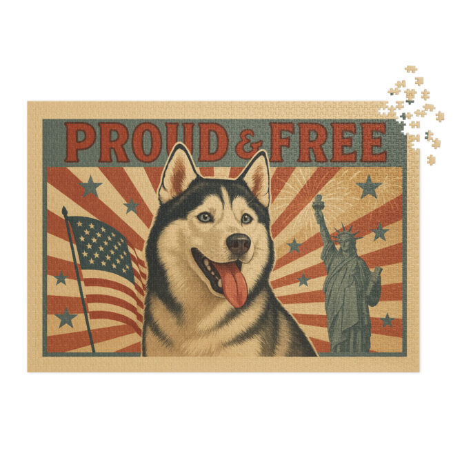 Custom Pet Puzzle – Vintage Americana Poster Design | Personalized Jigsaw Gift - Image 4