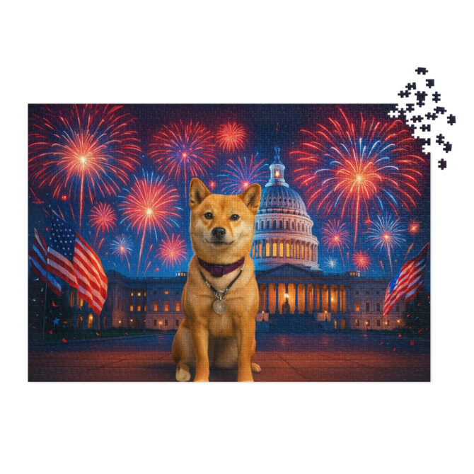 Custom Pet Puzzle – Fireworks Over the Capitol | Personalized Patriotic Pet Jigsaw - Image 4