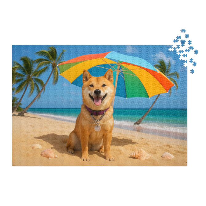 Beach Day Bliss – Custom Pet Puzzle with Your Pet’s Portrait - Image 4