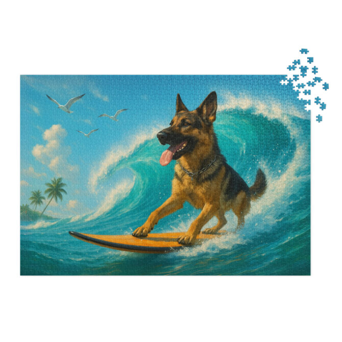 Surf’s Up Custom Pet Puzzle – Personalized Pet Jigsaw With Your Pet’s Photo - Image 4