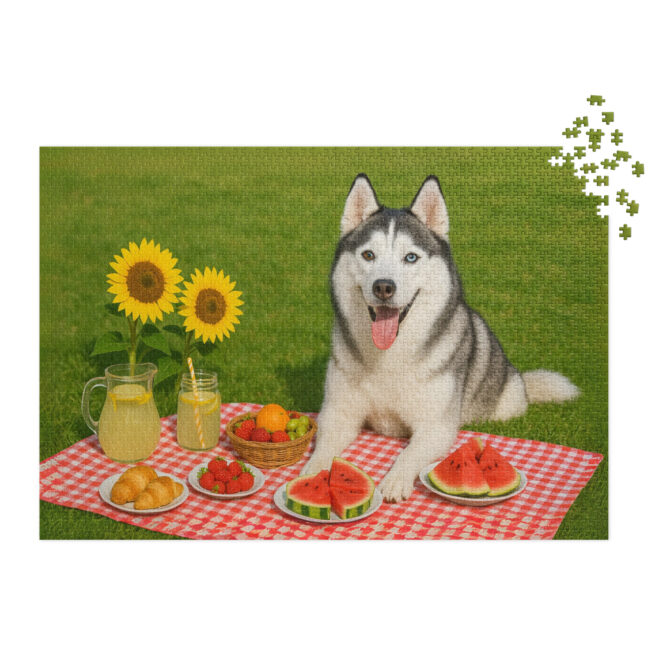 Custom Pet Puzzle – Lemonade Picnic Summer Design | Unique Pet Gift - Image 4