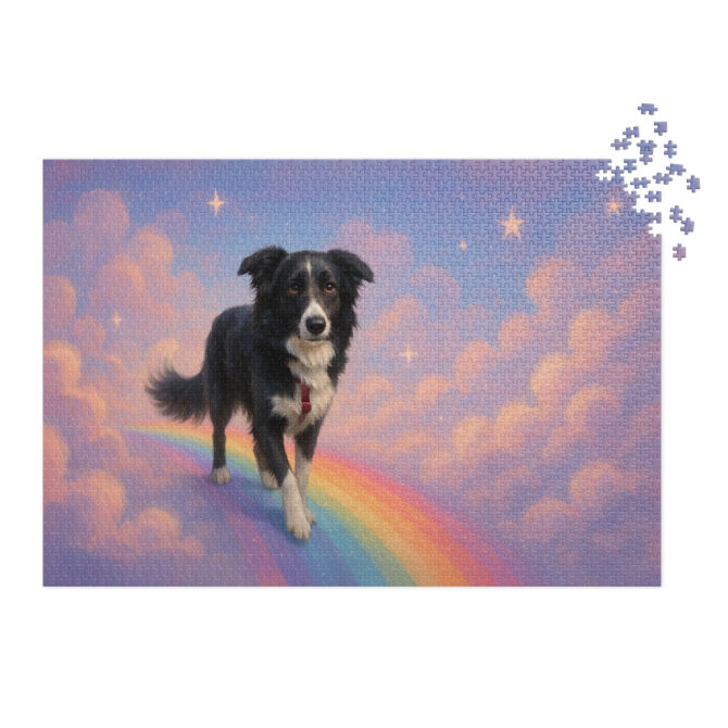 Rainbow Bridge Dream – Custom Pet Puzzle with Your Pet Photo - Image 4
