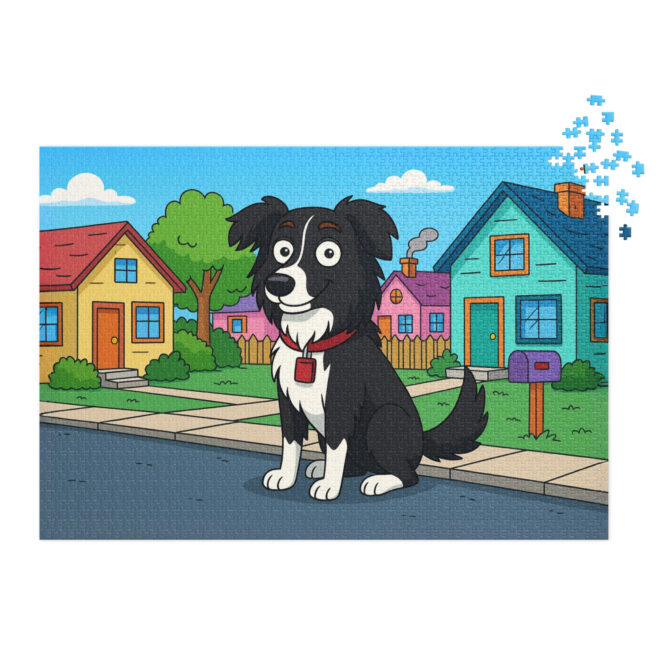 Custom Pet Puzzle – Neighborhood Adventures Cartoon-Style Jigsaw - Image 4