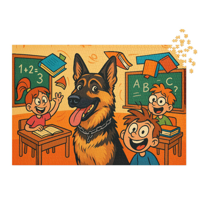 Cartoon Classroom Chaos – Custom Pet Puzzle with Your Pet Photo - Image 4