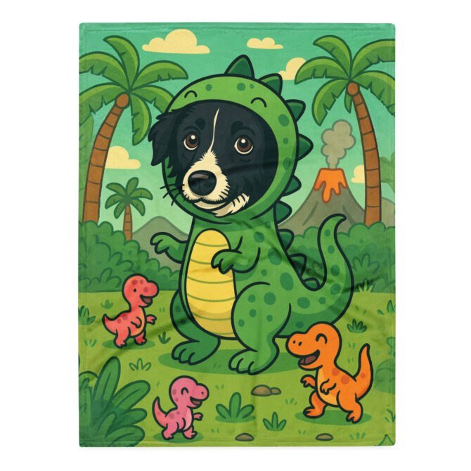 Custom Pet Blanket – Dino Buddy Design | Cozy & Personalized Throw - Image 3