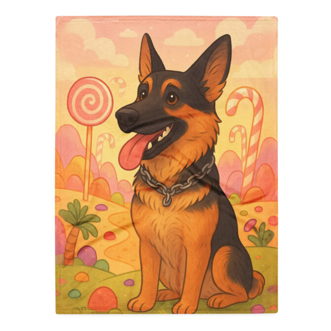 Pet in Candyland – Custom Pet Blanket | Personalized Throw Design - Image 3