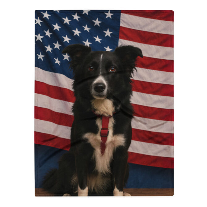 Stars & Stripes Glory – Custom Pet Blanket | Personalized Patriotic Throw - Image 3