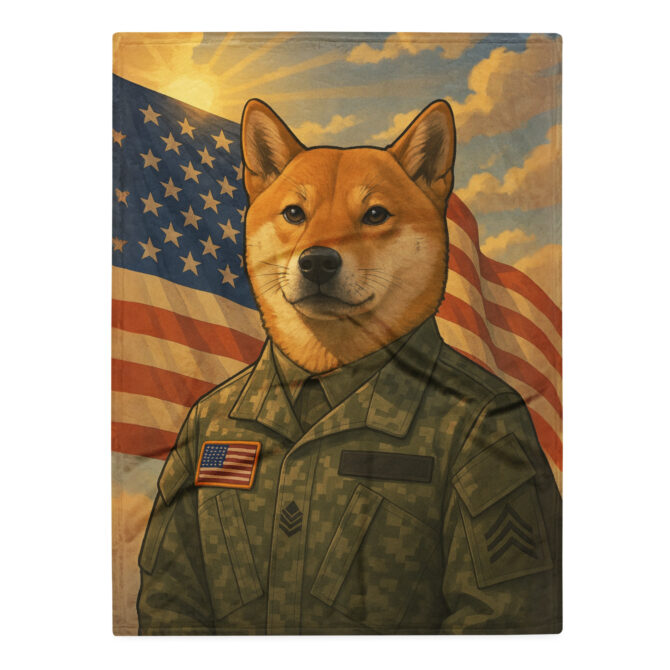 Patriotic Soldier Pet Blanket – Custom Personalized Throw - Image 3