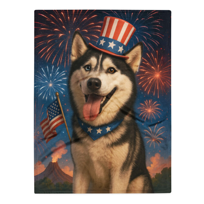 Fourth of July Fireworks – Custom Pet Blanket | Personalized Throw - Image 3