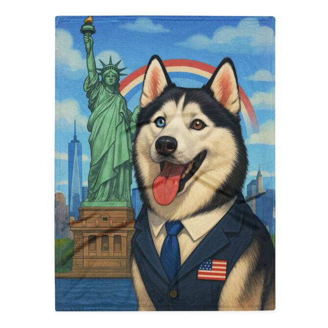 Liberty Scene Custom Pet Blanket – Personalized Patriotic Throw - Image 3