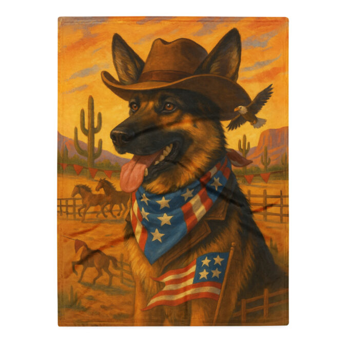 American Rodeo Spirit – Custom Pet Blanket | Personalized Western Throw - Image 3