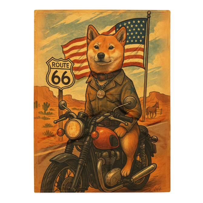 Route 66 Americana – Custom Pet Blanket | Personalized Throw - Image 3