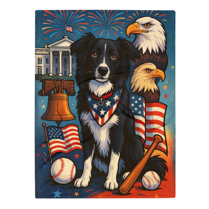 American Dream Collage – Custom Pet Blanket | Personalized Patriotic Throw - Image 3