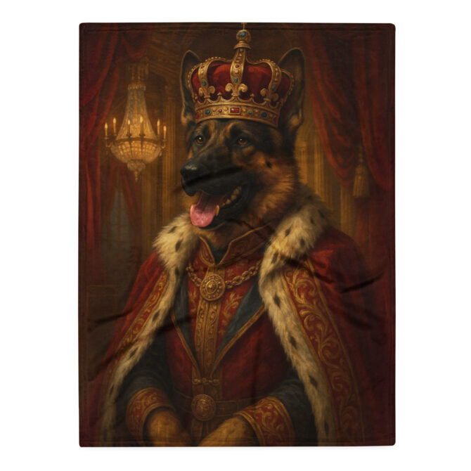 Fantasy Royal Portrait – Custom Pet Blanket | Personalized Throw - Image 3