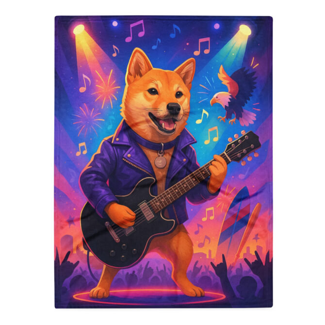 Rock Star Stage Custom Pet Blanket – Personalized Music-Themed Throw - Image 3
