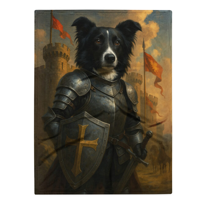Medieval Knight Pet Blanket – Custom Pet Throw for Home & Gifts - Image 3