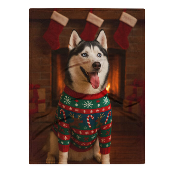 Ugly Christmas Sweater Fun – Custom Pet Blanket - Image 3