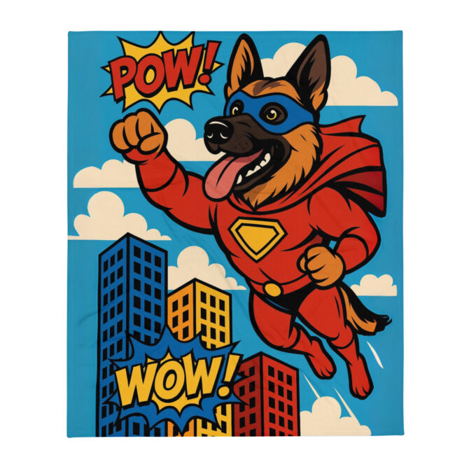 Custom Pet Blanket – Superhero Sidekick Design | Personalized Throw - Image 3