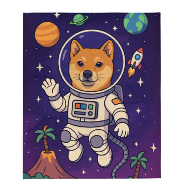 Space Explorer Pet Blanket – Custom Personalized Throw for Pet Lovers
