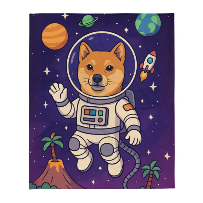 Space Explorer Pet Blanket – Custom Personalized Throw for Pet Lovers