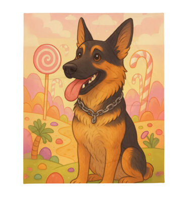 Pet in Candyland – Custom Pet Blanket | Personalized Throw Design